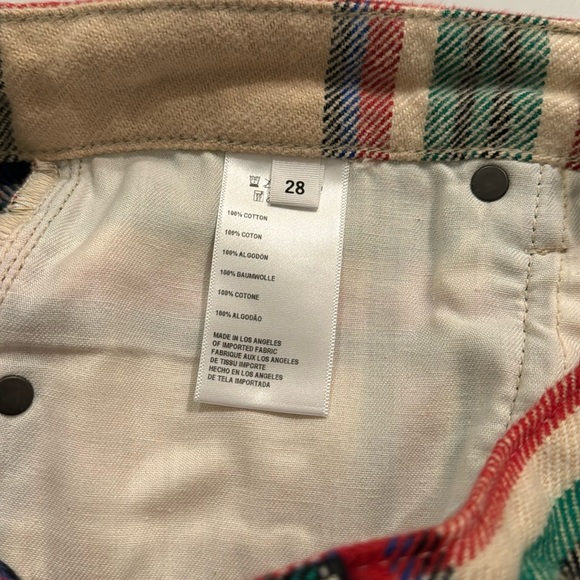 Father’s Daughter LA Raegan Denim Pants - plaid 28 - Picture 7 of 7